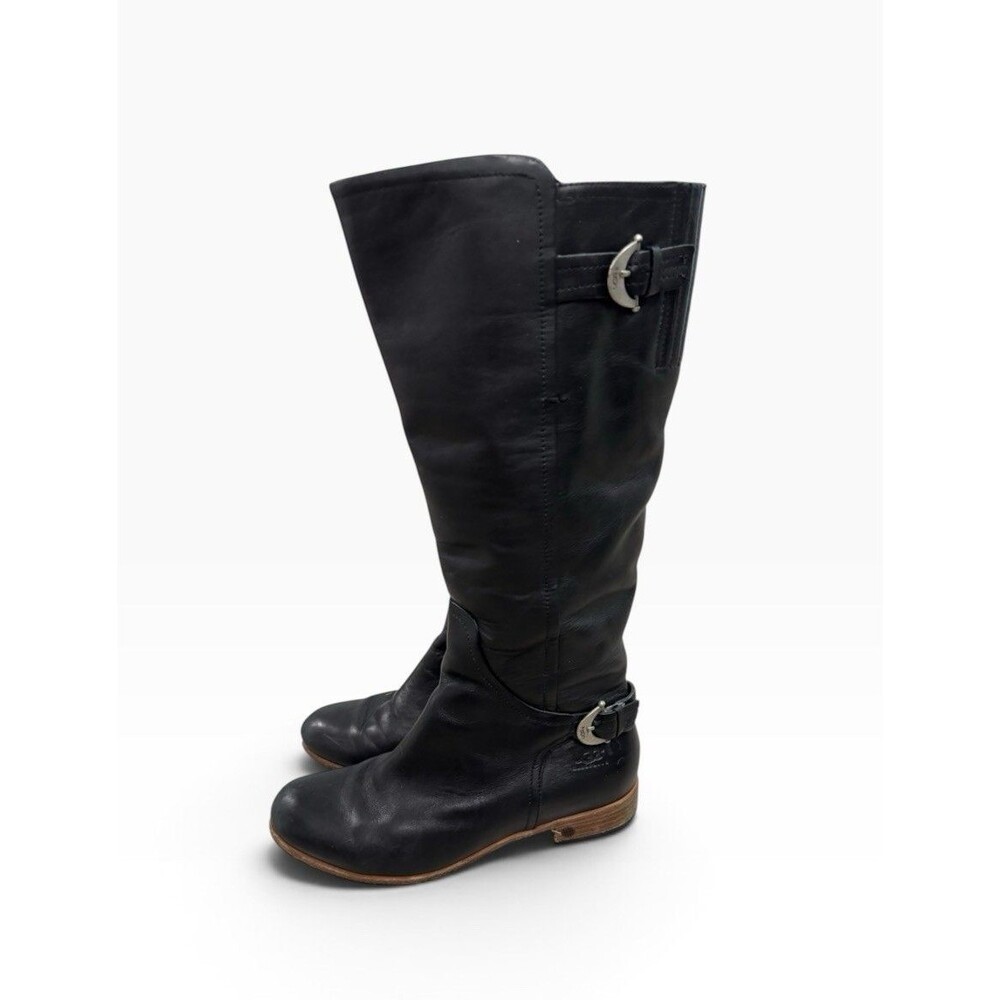 UGG Australia Womens Size 9.5 Leather Tall Zip Riding Boots Harness Buckle